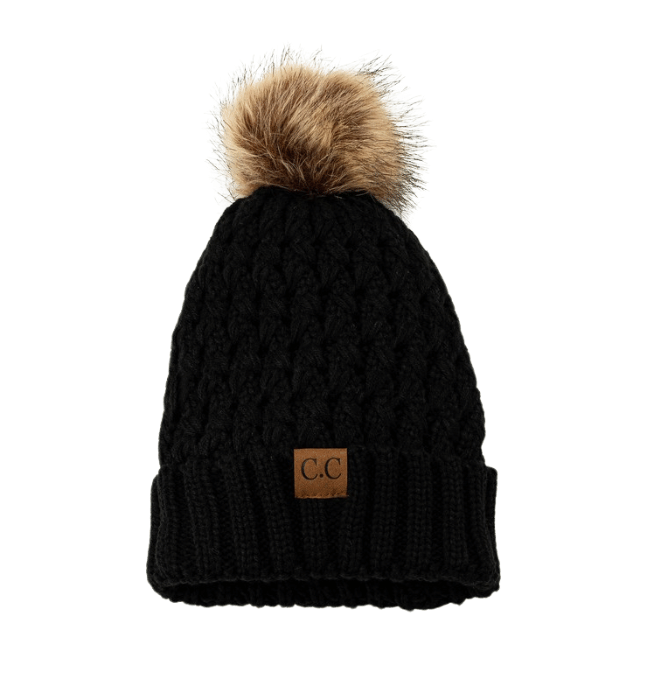Jolene Pom Knit Beanie - Hudson Square Boutique LLC