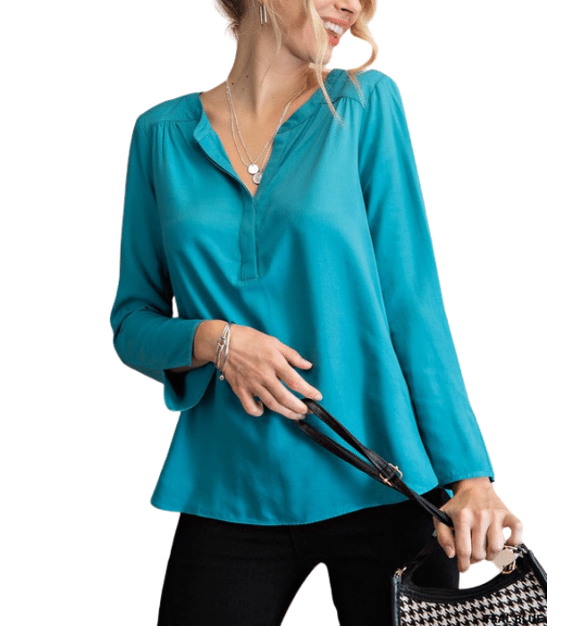 Teal sales color blouses