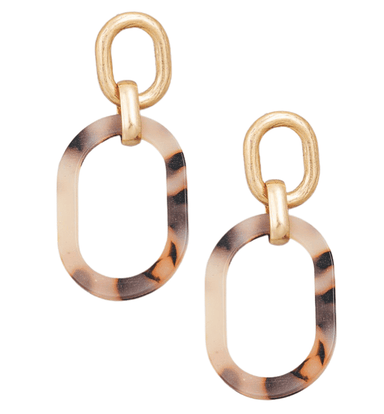 Avery Oval Link Drop Earrings - Hudson Square Boutique LLC