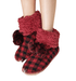 Fuzzy Buffalo Plaid Slippers - Hudson Square Boutique LLC