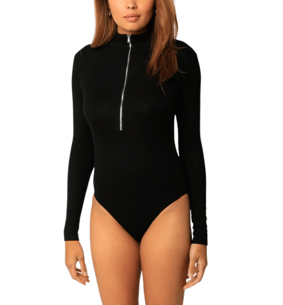 Jessica Zip Front Bodysuit - Hudson Square Boutique LLC