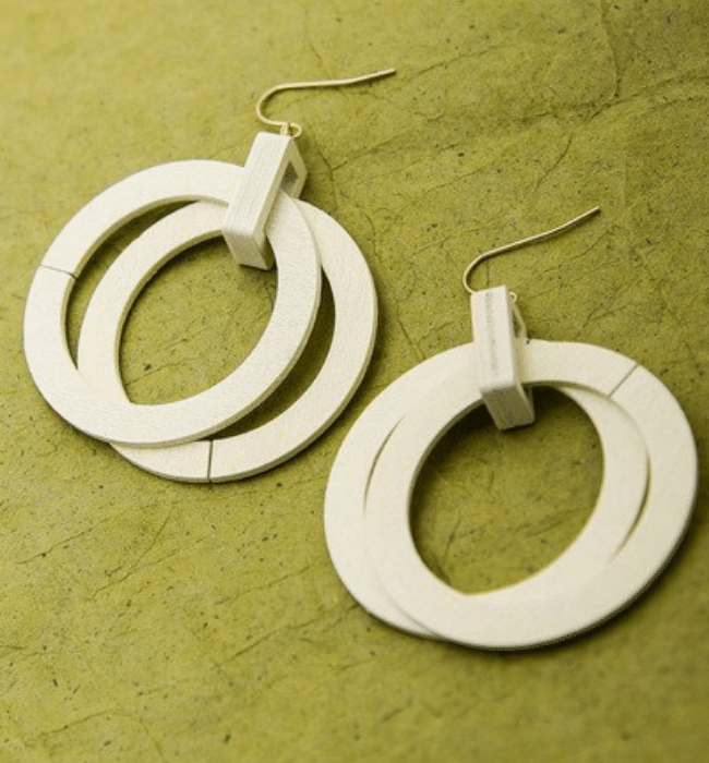 Double Wooden Hoop Earring - Hudson Square Boutique LLC